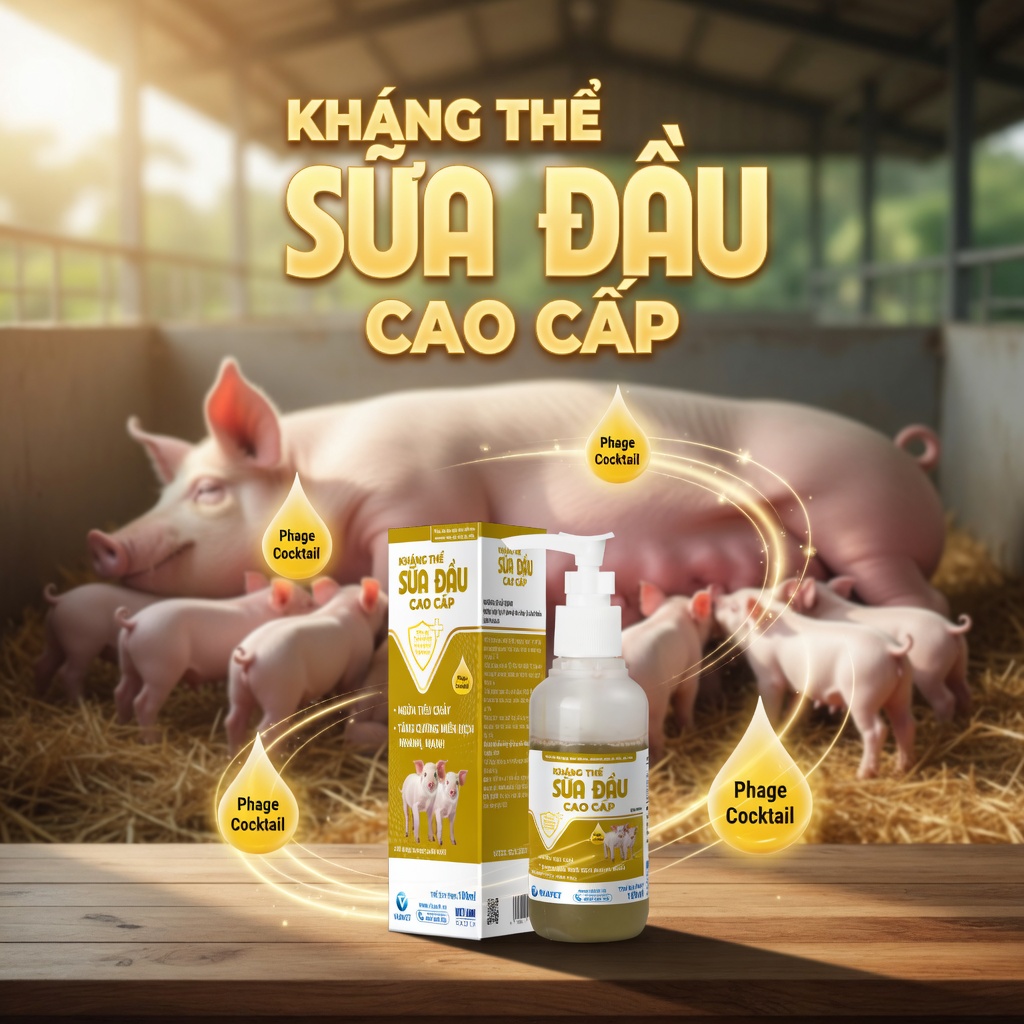 Kháng thể sữa đầu cao cấp Phage Cocktail
